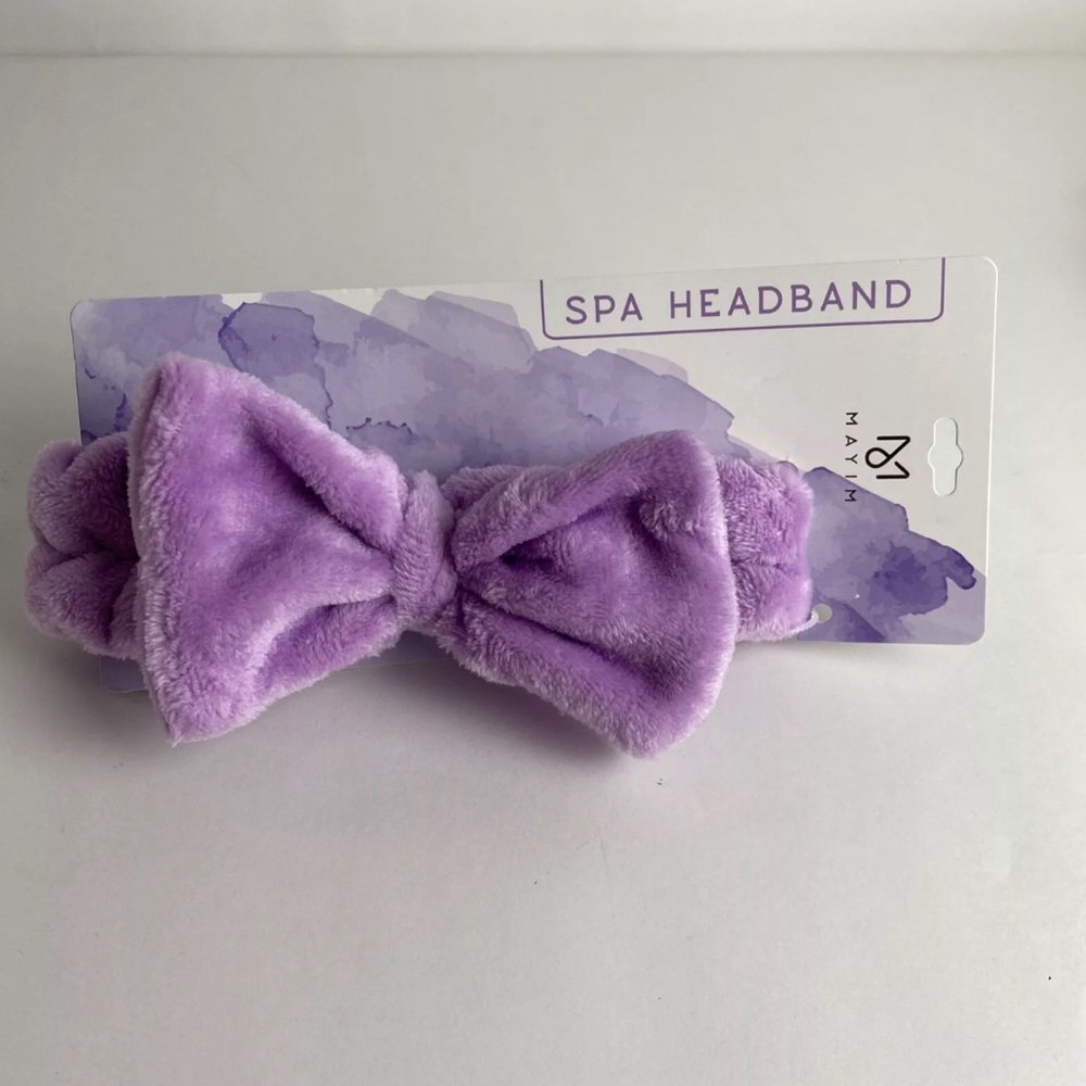 Mayim Spa Makeup Plush Ultra Soft Headband with Bow OS